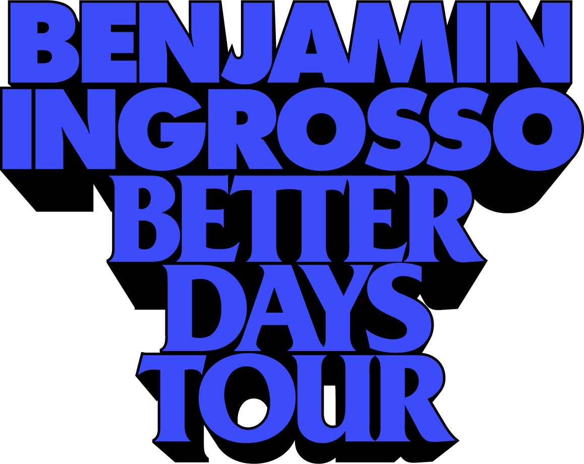 Benjamin Ingrosso Better Days Tour logotype in blue