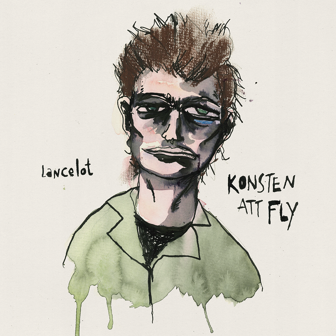 Lancelot — ink and watercolor portrait for Konsten Att Fly